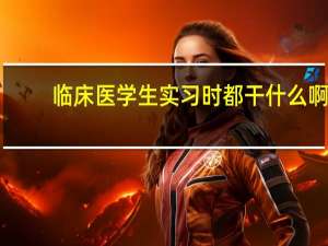 临床医学生实习时都干什么啊