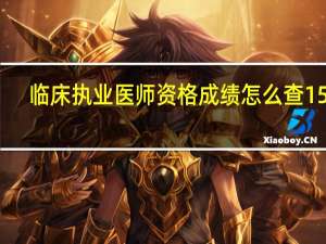 临床执业医师资格成绩怎么查15年