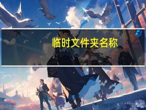 临时文件夹名称（临时文件夹位置）