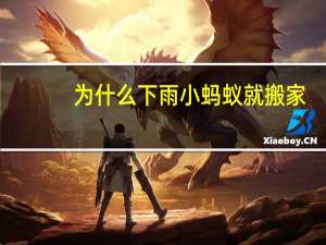 为什么下雨小蚂蚁就搬家