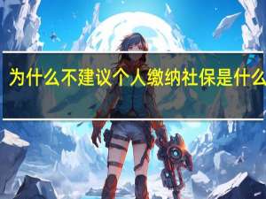 为什么不建议个人缴纳社保　是什么原因