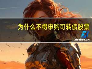 为什么不得申购可转债股票