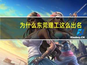 为什么东莞理工这么出名