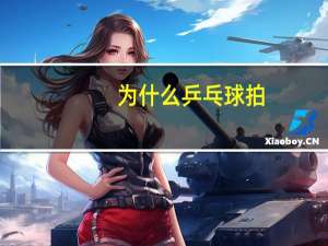 为什么乒乓球拍