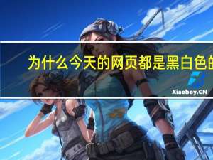 为什么今天的网页都是黑白色的（为什么今天的网页都是黑白的）