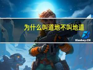 为什么叫道地不叫地道