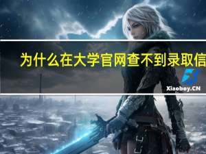 为什么在大学官网查不到录取信息