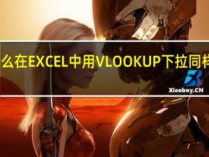 为什么在EXCEL中用VLOOKUP下拉同样的参考值？