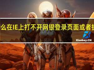 为什么在IE上打不开网银登录页面或者提示ldquo？页面无法显示rdquo _360