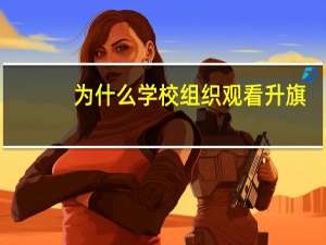 为什么学校组织观看升旗