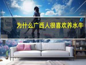 为什么广西人很喜欢养水牛（为什么广西人很好辨认）