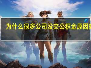 为什么很多公司没交公积金 原因如下