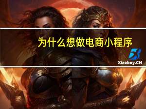 为什么想做电商小程序