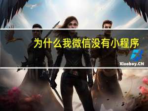 为什么我微信没有小程序