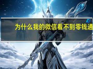 为什么我的微信看不到零钱通　