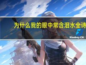 为什么我的眼中常含泪水全诗（为什么我的眼中常含泪水）