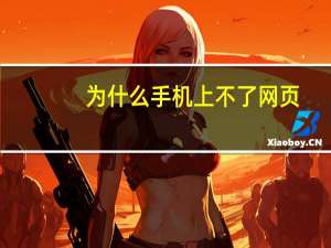 为什么手机上不了网页（为什么手机上不了网）