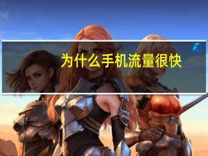 为什么手机流量很快