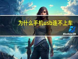 为什么手机usb连不上车（为什么手机usb连不上电脑）