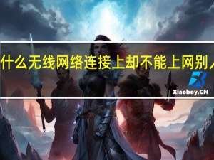 为什么无线网络连接上却不能上网别人可以用（为什么无线网络连接上却不能上网）