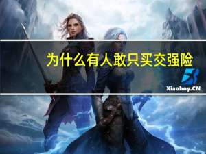 为什么有人敢只买交强险