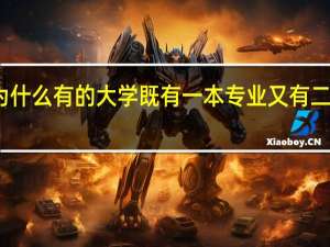 为什么有的大学既有一本专业又有二本专业