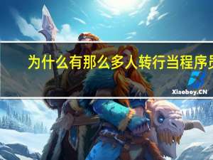 为什么有那么多人转行当程序员？