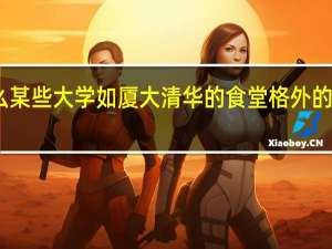 为什么某些大学如厦大清华的食堂格外的便宜而美味