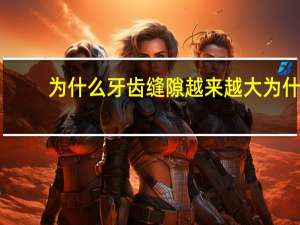 为什么牙齿缝隙越来越大 为什么牙齿原先很整齐，后来牙缝越来越大