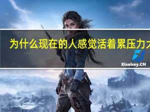 为什么现在的人感觉活着累压力大呢