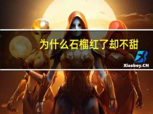 为什么石榴红了却不甜