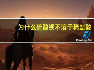 为什么硫酸钡不溶于稀盐酸