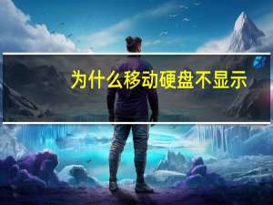 为什么移动硬盘不显示