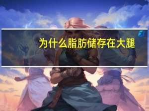 为什么脂肪储存在大腿？为什么多余的脂肪容易堆积在肚子和腰上