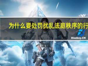 为什么要处罚扰乱法庭秩序的行为