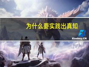 为什么要实践出真知