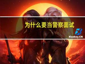 为什么要当警察面试