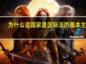 为什么说国家是国际法的基本主体