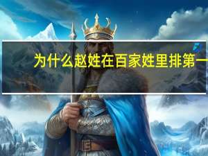 为什么赵姓在百家姓里排第一