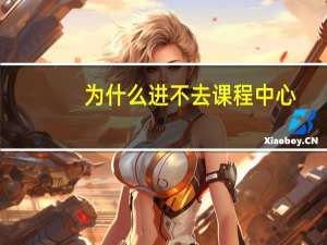 为什么进不去课程中心