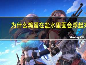 为什么鸡蛋在盐水里面会浮起来