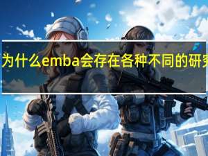为什么emba会存在各种不同的研究方向