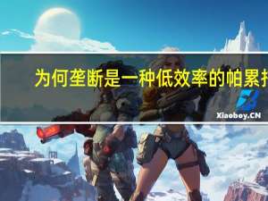 为何垄断是一种低效率的帕累托？