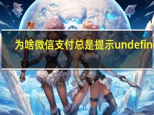 为啥微信支付总是提示undefined