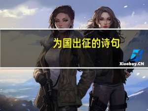 为国出征的诗句
