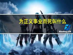 为正义事业而死叫什么