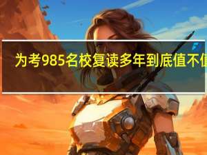 为考985名校复读多年到底值不值得