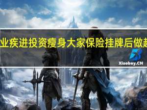 主业疾进投资瘦身 大家保险挂牌后做起加减法