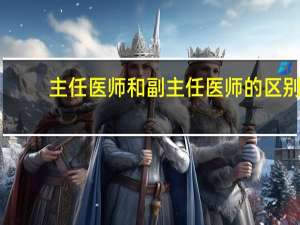 主任医师和副主任医师的区别