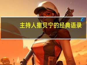 主持人撒贝宁的经典语录